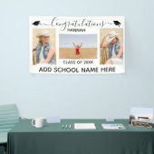 Minamilistische foto High School Afstuderen Spandoek (Beurs)