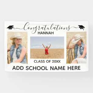 Minamilistische foto High School Afstuderen Spandoek