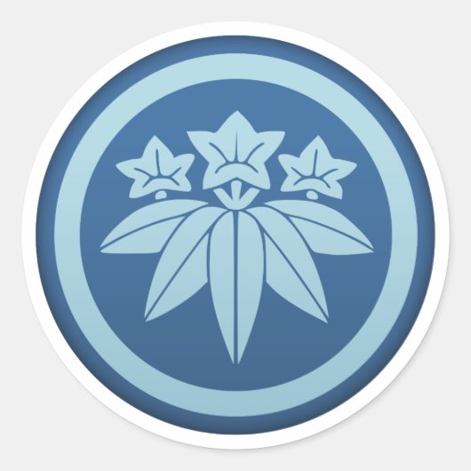 Minamoto (Genji) Clan Kamon Ronde Sticker (Voorkant)