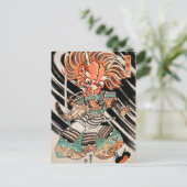 Minamoto Yorimitsu Kuniyoshi Utagawa-held Briefkaart (Staand voorkant)