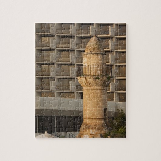 Minaret van de Jama al-Bahr-waterfrontmoskee Legpuzzel (Verticaal)
