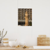 Minaret van de Jama al-Bahr-waterfrontmoskee Poster (Keuken)