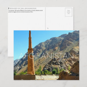Minaret van Jam, Afghanistan Reisansichtkaart Briefkaart