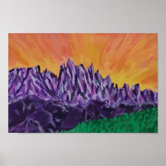 Minarets Ansel Adams Wall Art Poster (Voorkant)