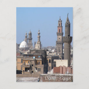 Minarets uit Caïro, oude stad / Egypte Briefkaart