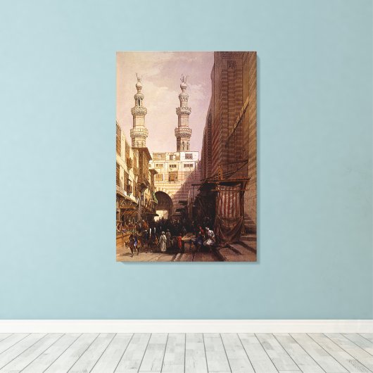 Minaretten & Ingang van Metwaleys Roberts/Haghe Ar Canvas Afdruk (Insitu (Houten vloer))