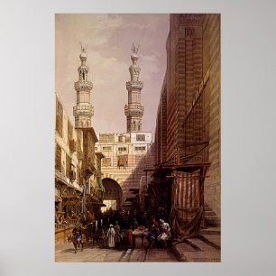 Minaretten & Ingang van Metwaleys Roberts/Haghe Ar Poster