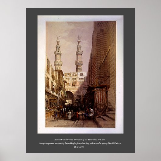 Minaretten & Ingang van Metwaleys Roberts/Haghe Ar Poster (Voorkant)