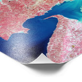 Minas Basin en Chignecto Bay, Nova Scotia, Canada Foto Afdruk (Hoek)