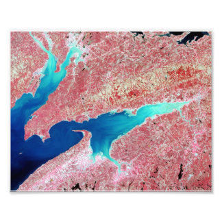 Minas Basin en Chignecto Bay, Nova Scotia, Canada Foto Afdruk