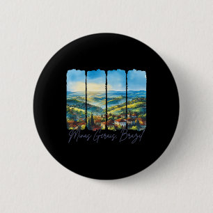 Minas Gerais Brazilië Reizen Trip Minas Gerais Vak Ronde Button 5,7 Cm