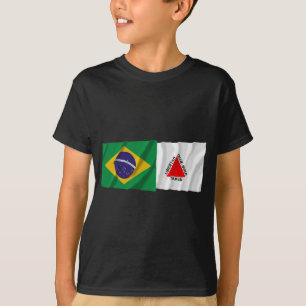 Minas Gerais en Braziliaanse golfvlaggen T-shirt