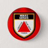 Minas Gerais Flag Ronde Button 5,7 Cm (Voorkant)