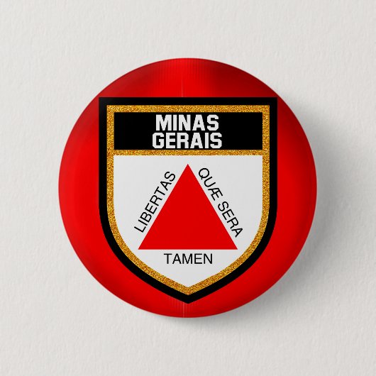 Minas Gerais Flag Ronde Button 5,7 Cm (Voorkant)