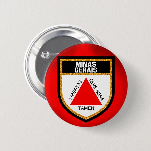 Minas Gerais Flag Ronde Button 5,7 Cm (Voorkant /achterkant)
