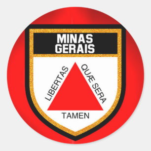 Minas Gerais Flag Ronde Sticker
