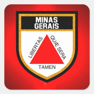Minas Gerais Flag Vierkante Sticker