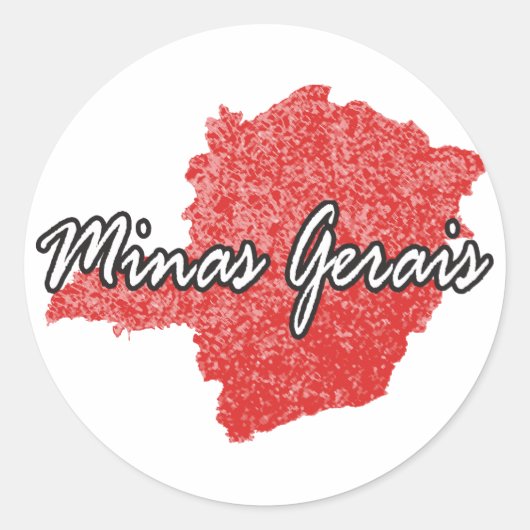 Minas Gerais Ronde Sticker (Voorkant)