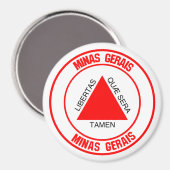 Minas Gerais Round Emblem Magneet (Voorkant / Achterkant)