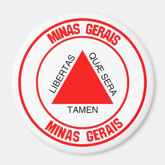 Minas Gerais Round Emblem Magneet (Voorkant)