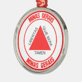 Minas Gerais Round Emblem Metalen Ornament (Links)
