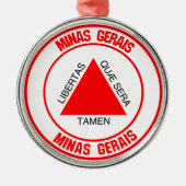 Minas Gerais Round Emblem Metalen Ornament (Voorkant)
