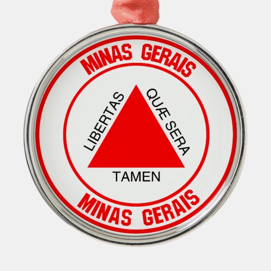 Minas Gerais Round Emblem Metalen Ornament (Voorkant)