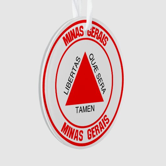 Minas Gerais Round Emblem Ornament (voorkant)