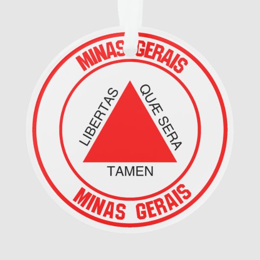 Minas Gerais Round Emblem Ornament (achterkant)