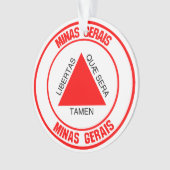 Minas Gerais Round Emblem Ornament (voorkant)