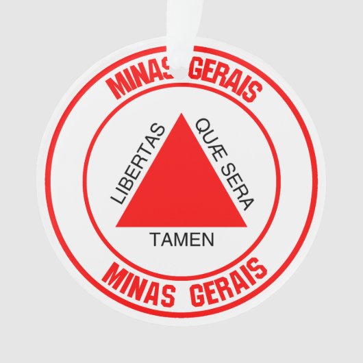 Minas Gerais Round Emblem Ornament (voorkant)