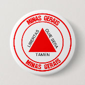 Minas Gerais Round Emblem Ronde Button 7,6 Cm (Voorkant)