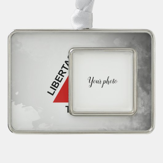 Minas Gerais Verzilverd Omlijst Ornament (Voorkant)
