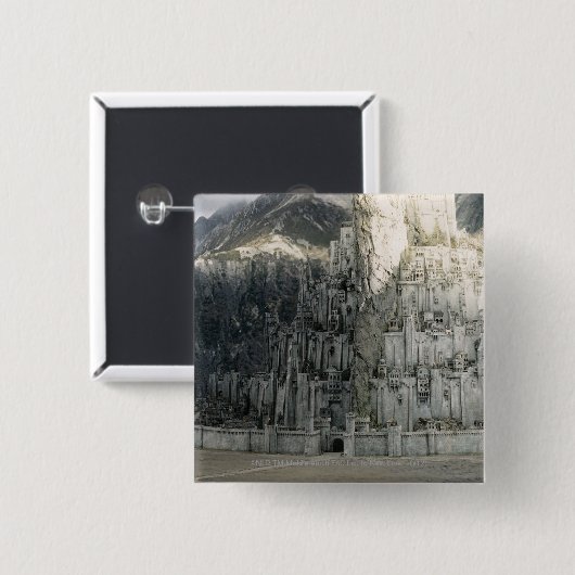 Minas Tirith Vierkante Button 5,1 Cm (Voorkant /achterkant)