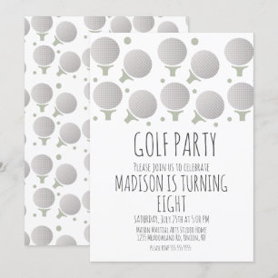 Minature Golf Balls Birthday Party Kaart
