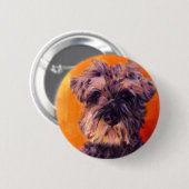 Minature Schnauzer Ronde Button 5,7 Cm (Voorkant /achterkant)