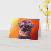 Minatureschnauzer Kaart (Gele Bloem)