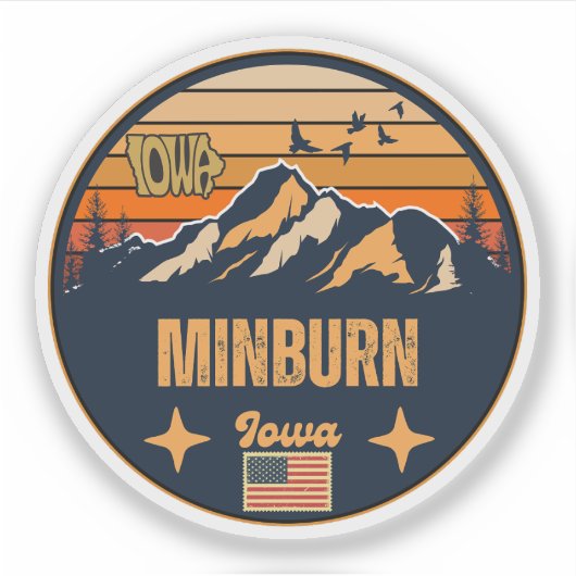 Minburn, Iowa Sticker (Voorkant)