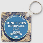 Mince Pies Geboorteplaats 2024 Uw Keuken Sleutelhanger (Achterkant)