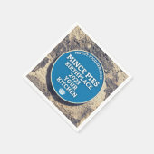 Mince Pies Geboorteplaats - Blauwe Plaque Servet (Hoek)