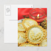 Mince pies voor kerstmis feestdagenkaart (Voorkant / Achterkant)