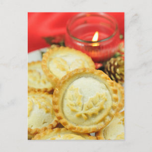 Mince pies voor kerstmis feestdagenkaart