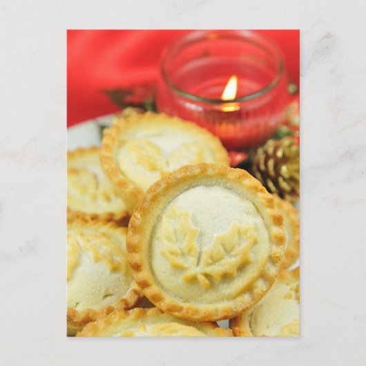 Mince pies voor kerstmis feestdagenkaart (Voorkant)