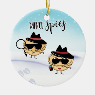 mince spies grap mince taart grappige kerstmis keramisch ornament