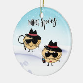 mince spies grap mince taart grappige kerstmis keramisch ornament (Links)