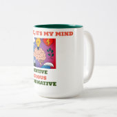 Mind 15 oz. tweekleurige koffiemok (Voorkant rechts)