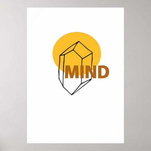 Mind - abstracte kristalkunst poster (Voorkant)