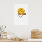 Mind - abstracte kristalkunst poster (Keuken)