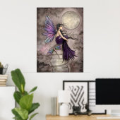 Mind Adrift Fantasy Fairy and Dragonfly Art Poster (Thuiskantoor)