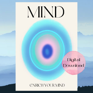 Mind Aura Gradient Affirmation poster 